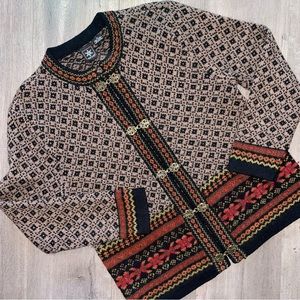 SKYR 100% Wool Fair Isle Nordic Sweater Size Small